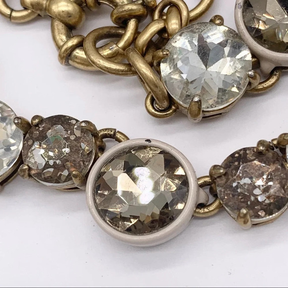 J. Crew Taupe Brulee Crystal Necklace - Picture 3 of 9